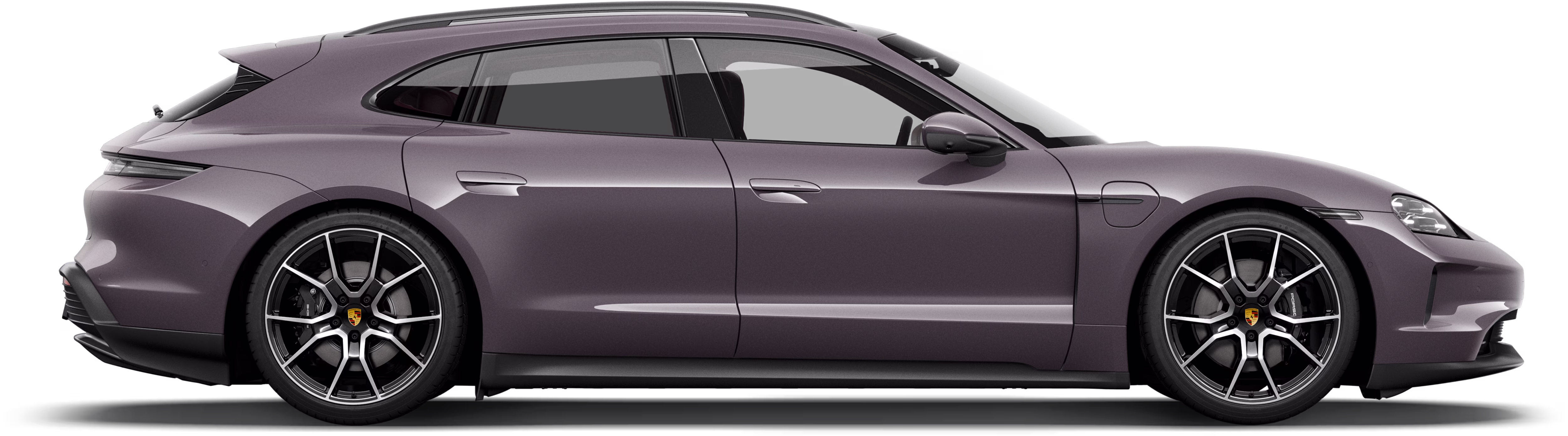 Sidovy av en Porsche Taycan 4S Sport Turismo.