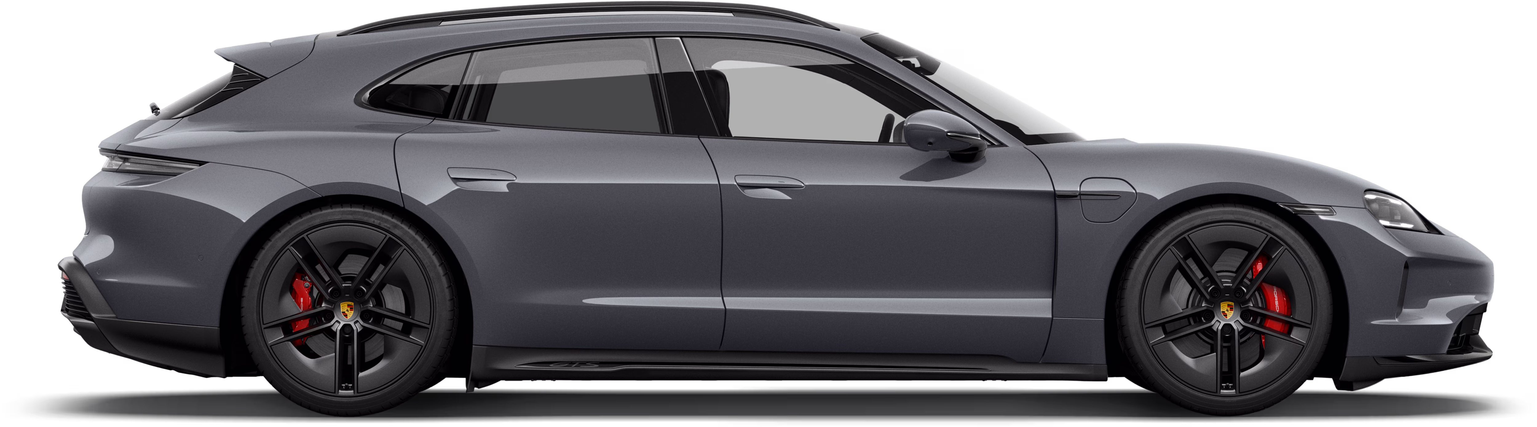 Sidovy av en Porsche Taycan GTS Sport Turismo.