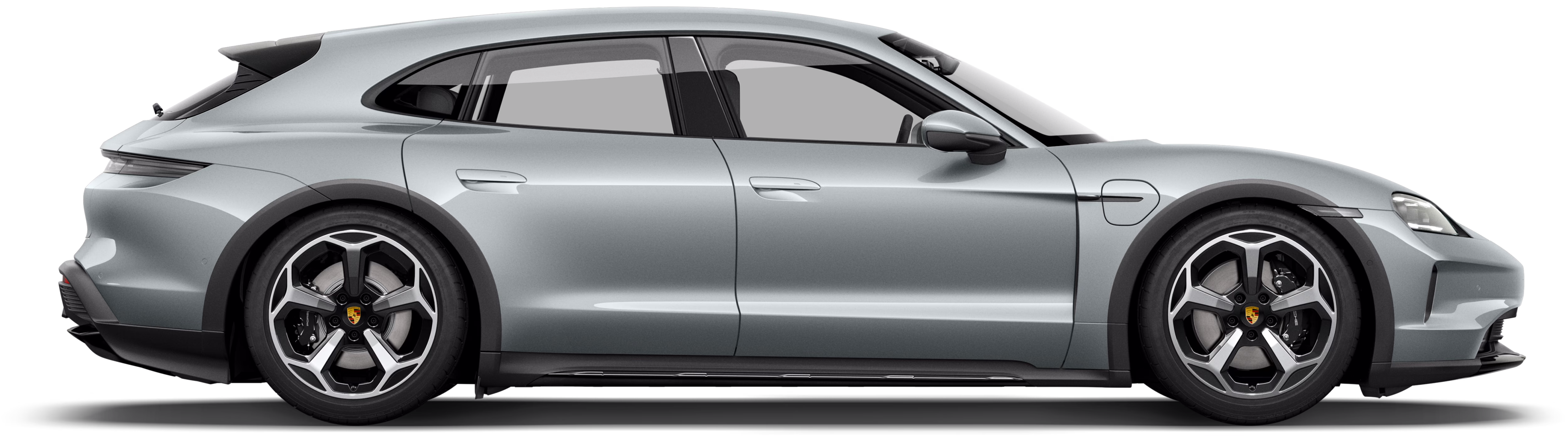 Side shot of a Porsche Taycan 4 Cross Turismo.