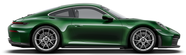Side profile in Oak Green Metallic Neo with the Touring's clean rear deck