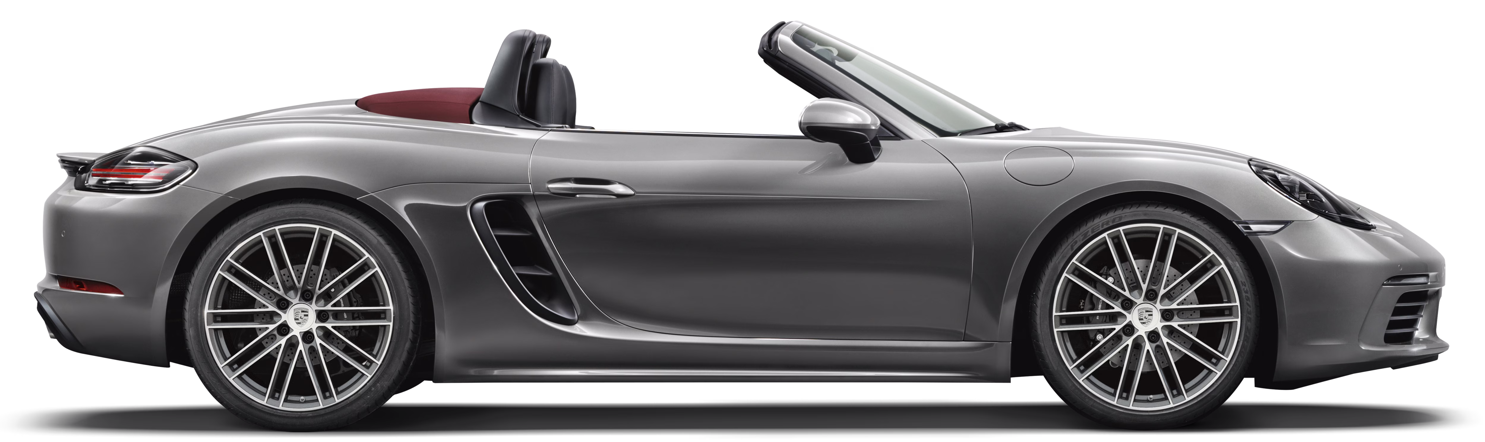 Side shot of a Porsche 718 Boxster.