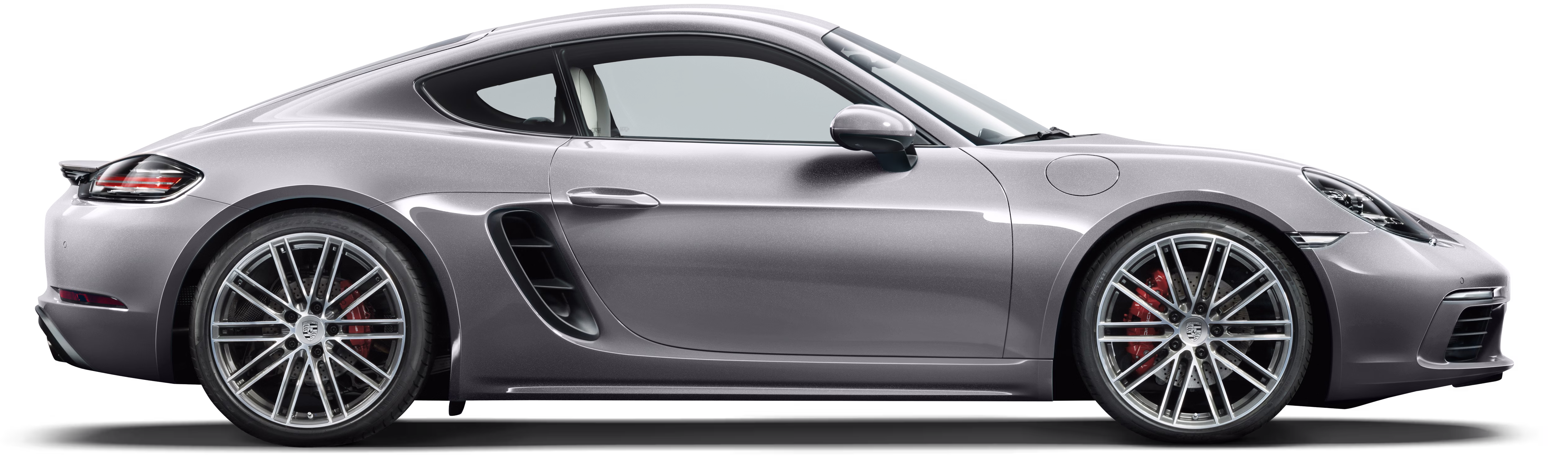 Side shot of a Porsche 718 Cayman S.