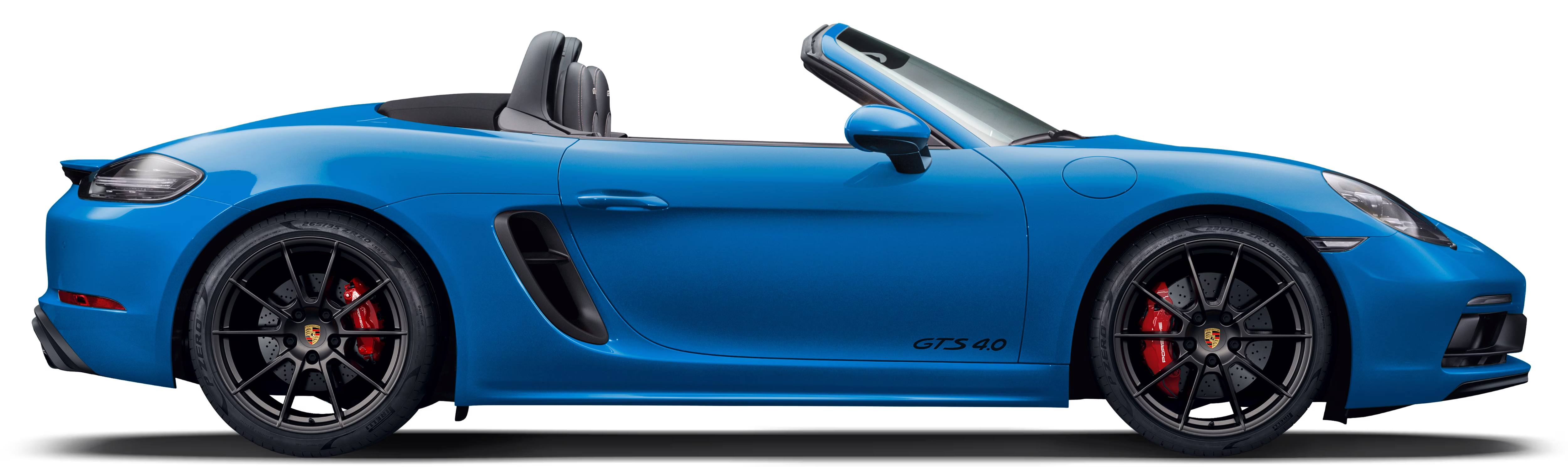 Porsche 718 Boxster GTS 4.0 avtomobilinin yan görünüşü.
