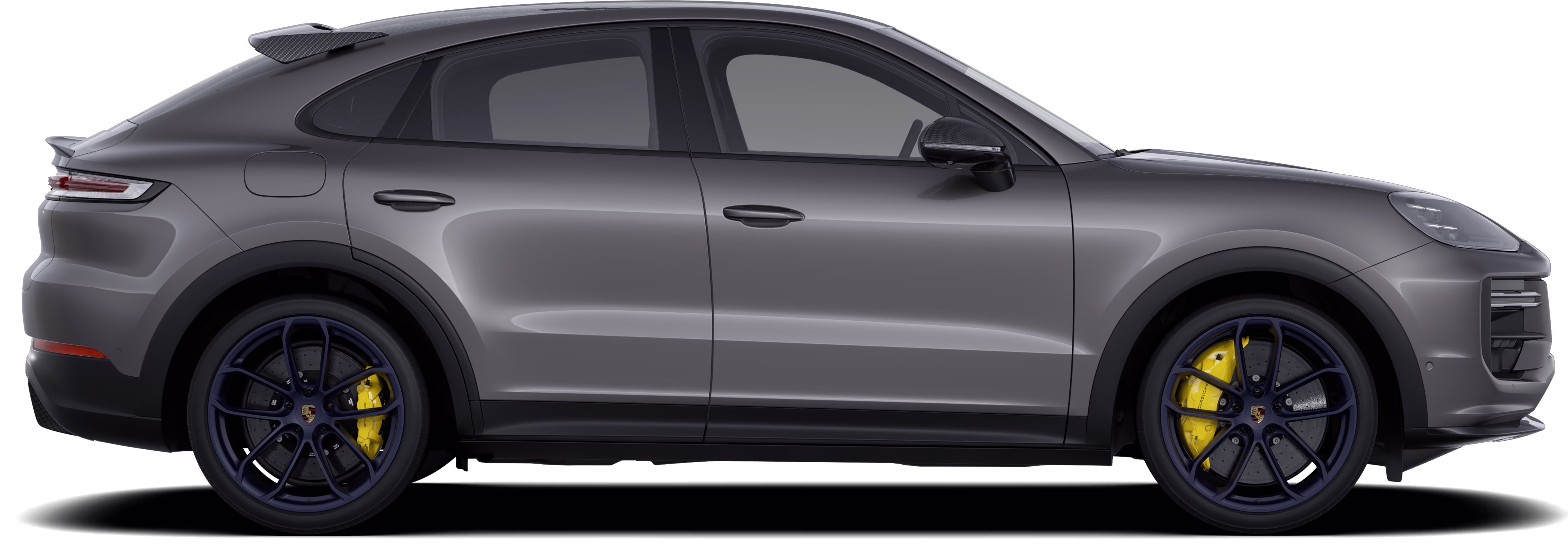 Side shot of a Porsche Cayenne Turbo GT.