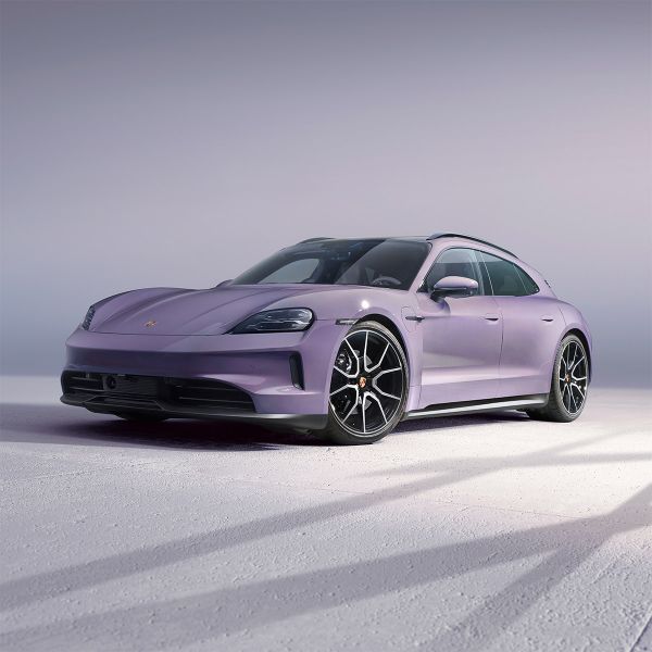 A purple Porsche.
